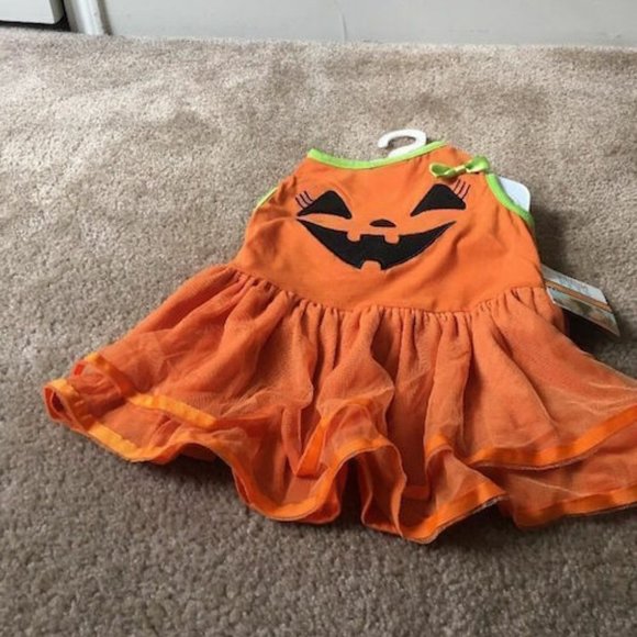 Martha Stewart Pets Girl Dog Pumpkin Halloween Costume Dress Sz Large